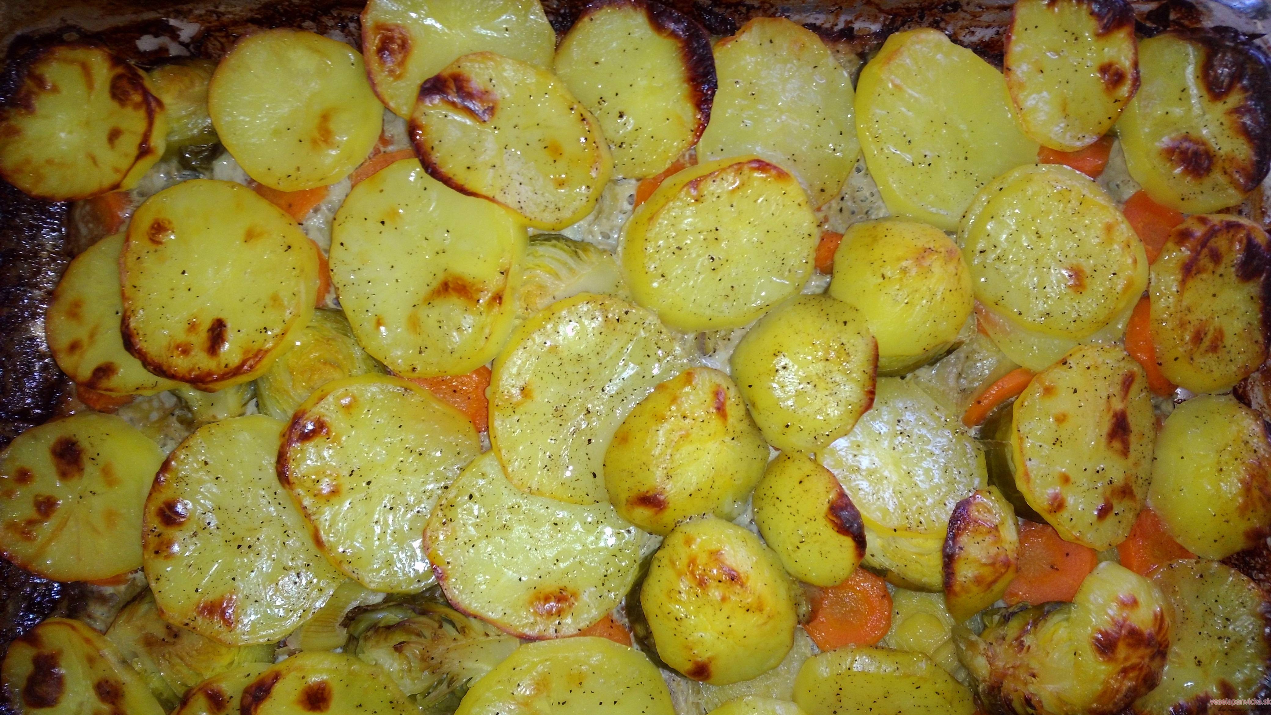 zapekane zemiaky s porom